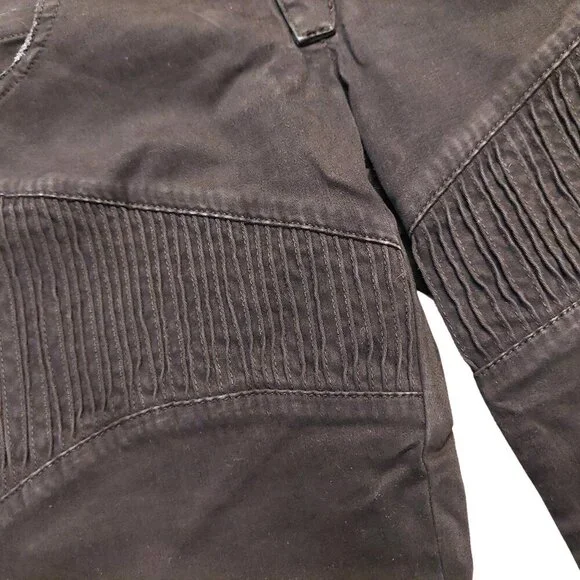 John Richmond X Black Cotton Ruched Cropped Skinny Pants Jeans Sz 38 NWT - Picture 8 of 11